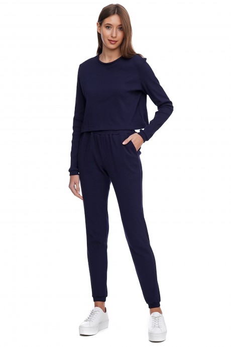 Синие трикотажные брюки2940 купить