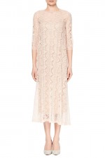 Платье-сарафан с розовым кружевом фото 0