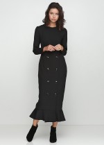 Чорна сукня з рюшами внизу фото 0