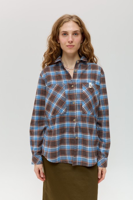 Синя картата сорочка 40164016 купить