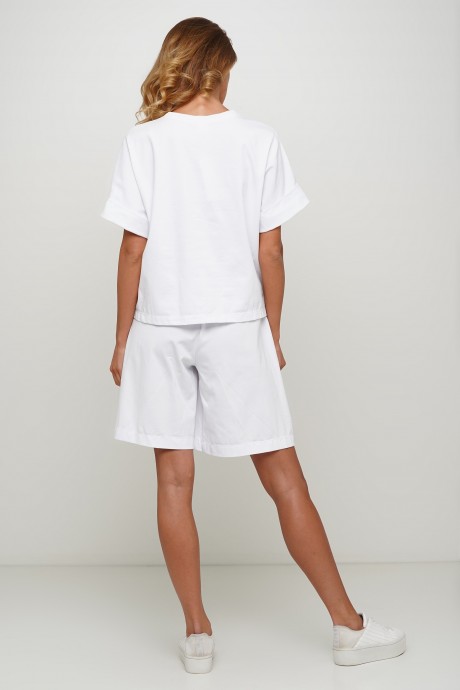 Білі вільні шорти до коліна 30083008 купить