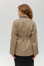 Бежева куртка 4032 фото 4