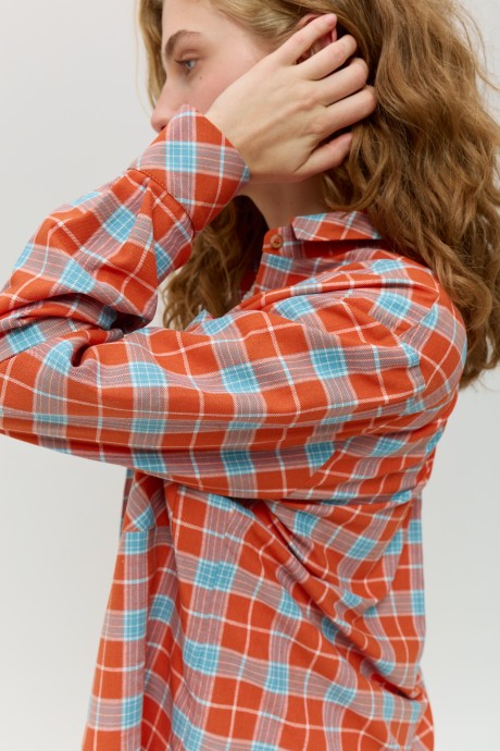 Помаранчева картата сорочка 40174017 купить