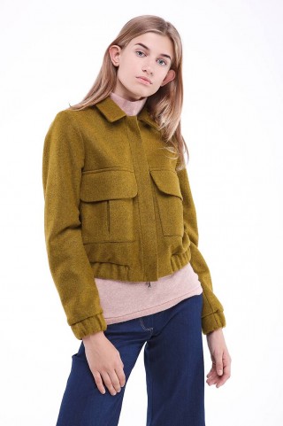 Куртка-бомбер из шерсти1722 купить