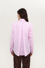 Рожева сорочка у смужку 3951 фото 5