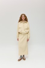 Бежевий бомбер 4034 фото 1