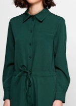 Смарагдовий комбінезон із костюмної тканини фото 2