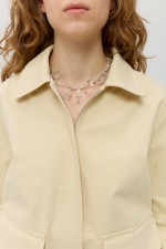 Бежевий бомбер 4034 фото 7