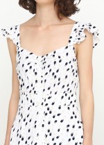 Платье белое в синий тюльпан фото 2