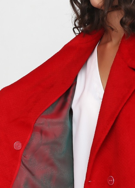 Пальто красного цвета2433 купить