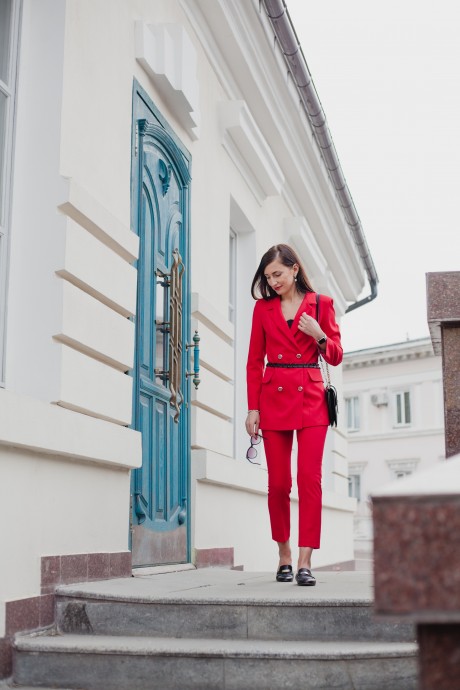 Красный двубортный жакет1952 купить