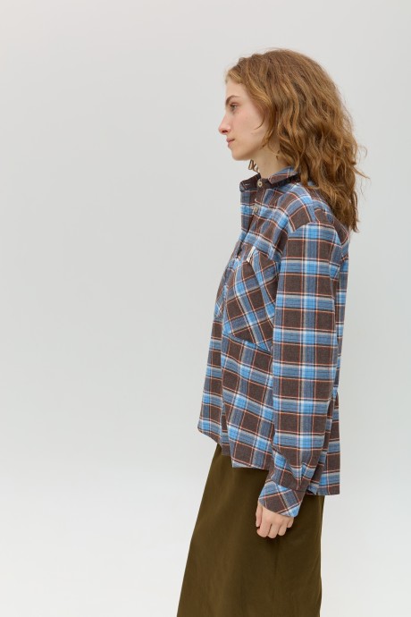 Синя картата сорочка 40164016 купить