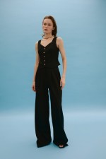 Чорні лляні брюки 3626 фото 0