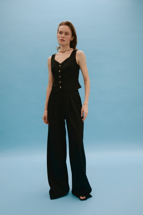 Чорні лляні брюки 36263626 купить