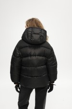 Чорний пуховик 3899 фото 7