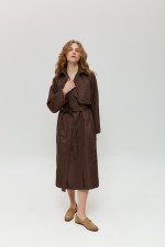 Коричневий плащ 4030 фото 1