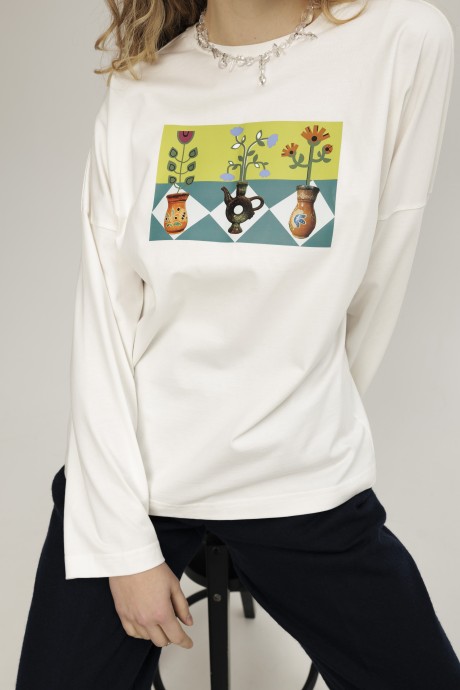 Білий лонгслів 38983898 купить