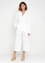 Белые льняные штаны фото 0