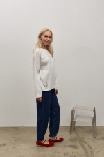 Білий лонгслів 4072 фото 3