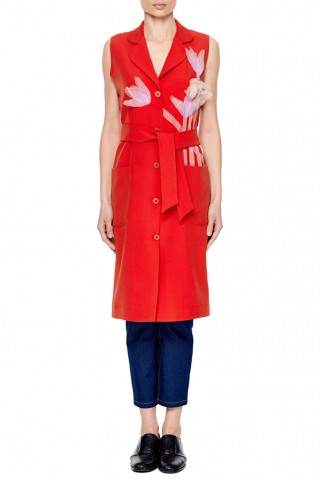 Красное платье-жилет1957 купить