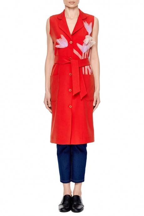 Красное платье-жилет1957 купить