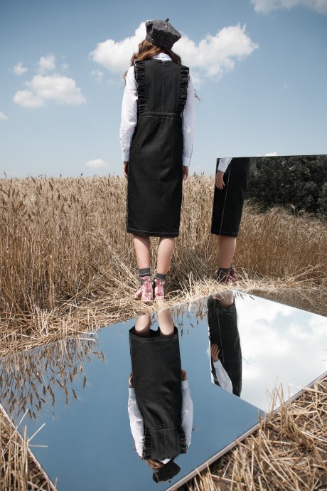 Платье с декоративной планкой на пуговицах2093 купить