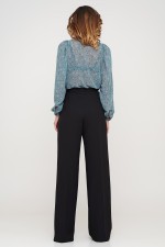 Максі штани чорного кольору 1808 фото 2