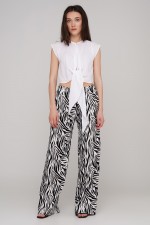 Біла легка блуза на зав'язках 3184 фото 2