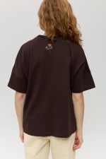 Коричнева футболка 4011 фото 4