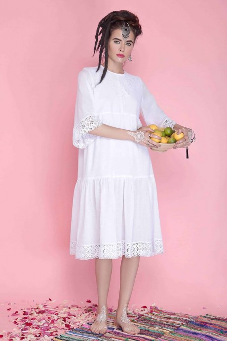 Бавовняна сукня з мереживом 16641664 купить