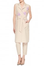 Бежевое платье-жилет фото 2